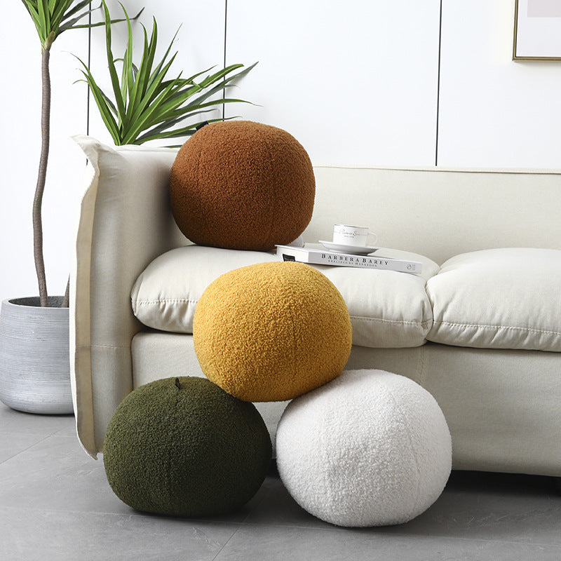 Round Velvet Soft Ball Sofa Pillow