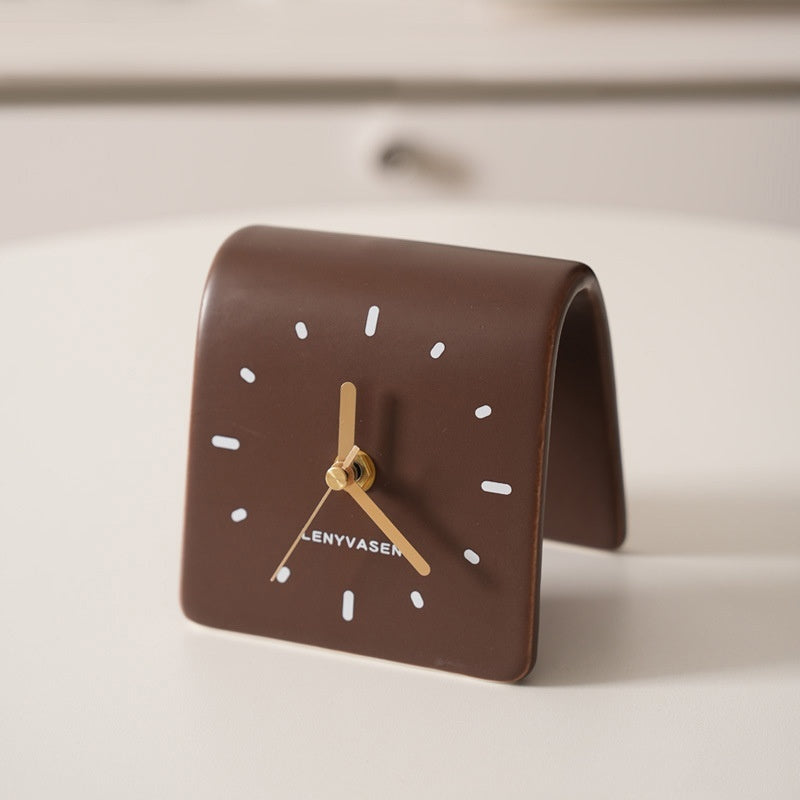 Creative Table Ceramic Clock Home Ornaments