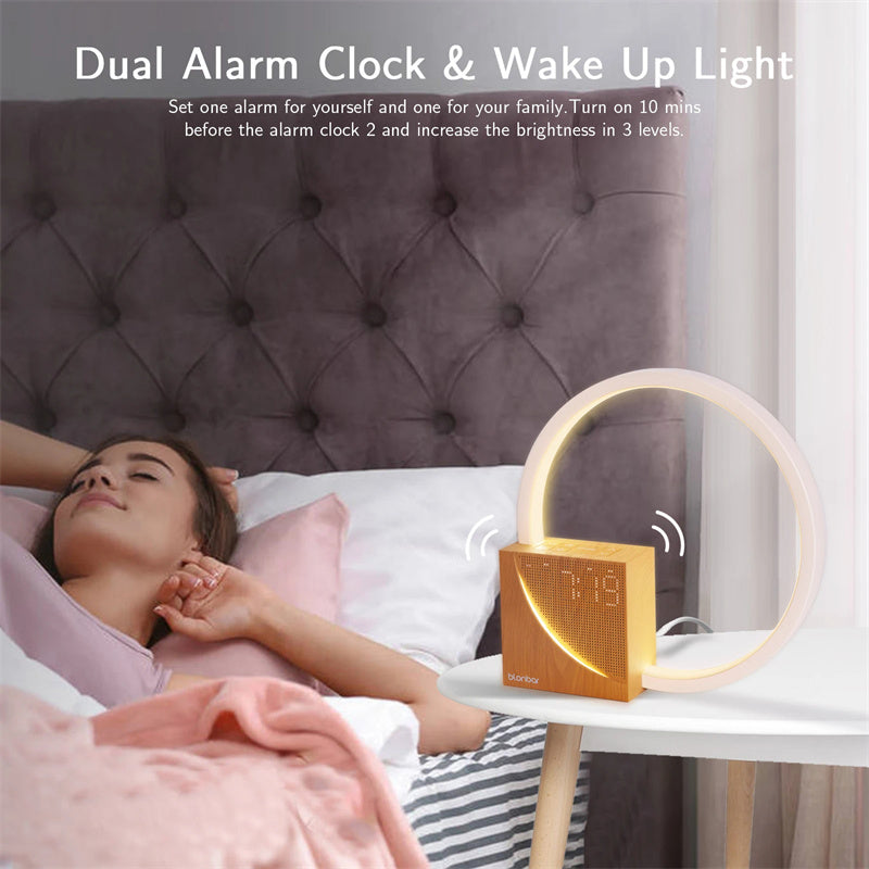 Bedside Touch Control Table Lamp With Natural Sounds And Alarm Clock