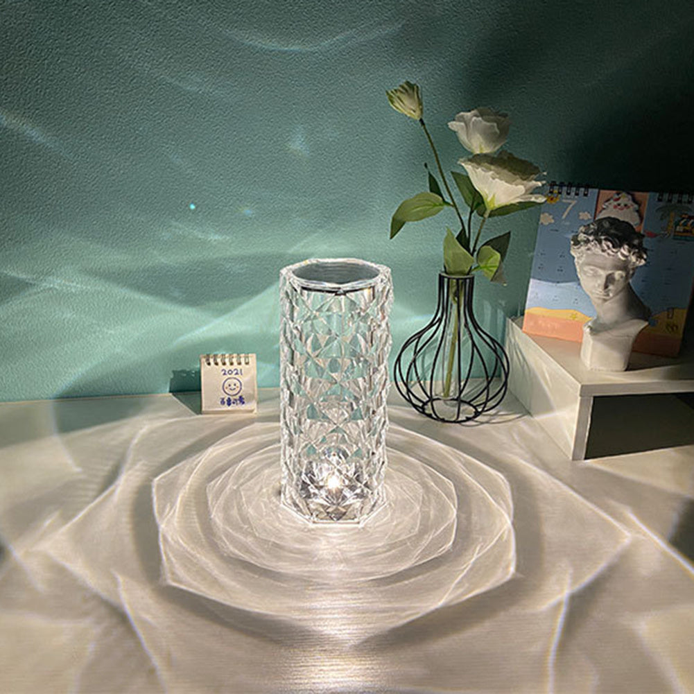 Crystal USB Table Lamp Touch Dimming Atmosphere