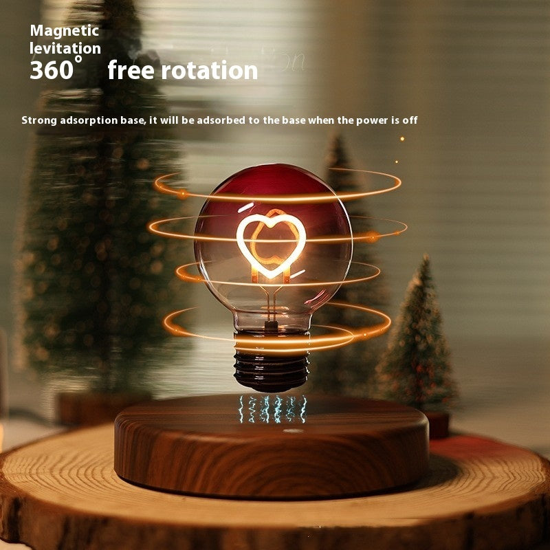 Magnetic Floating Heart Shape Bulb Lamp