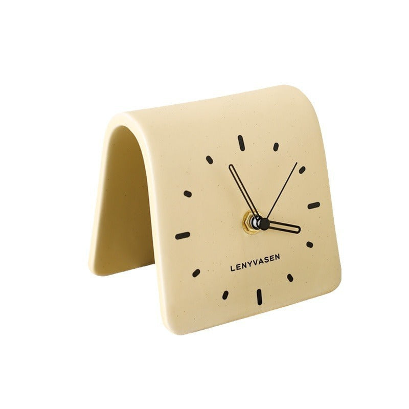 Creative Table Ceramic Clock Home Ornaments