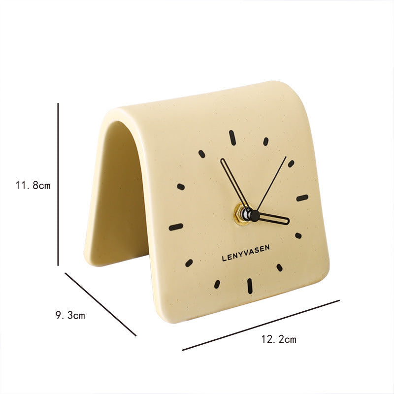 Creative Table Ceramic Clock Home Ornaments