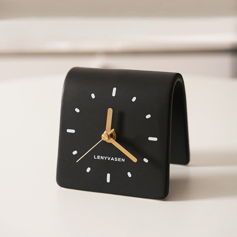 Creative Table Ceramic Clock Home Ornaments